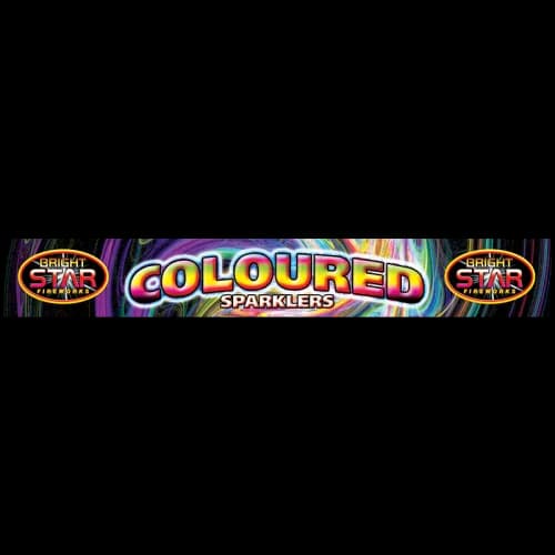 Coloured Sparklers 5pce D/Box 10"Inch